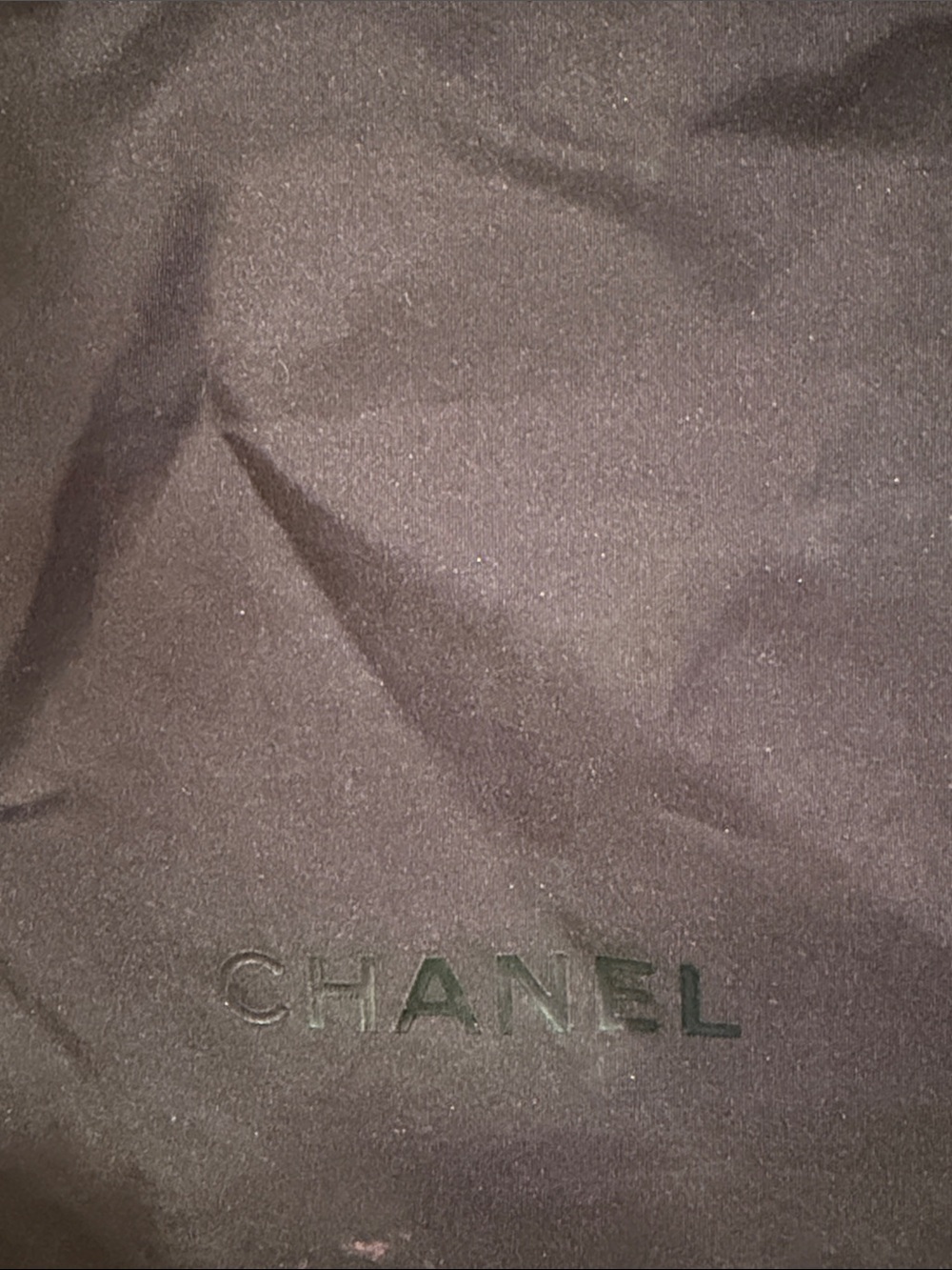 👛👛👛BOGOHO👛👛👛CHANEL Black Logo Dust Drawstring Pouch
